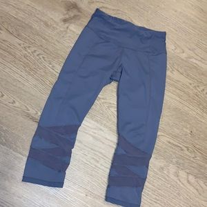 Blue Crop Leggings